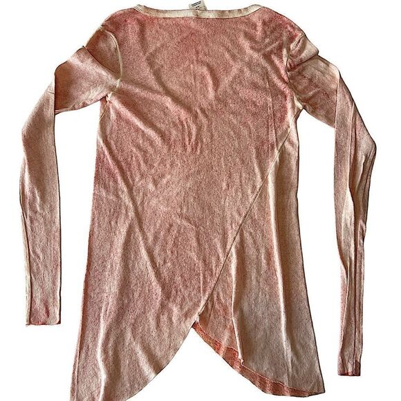 Free People We the Free Long Sleeve Peachy Salmon Color Tunic Tee NWOT x-small - Picture 12 of 13